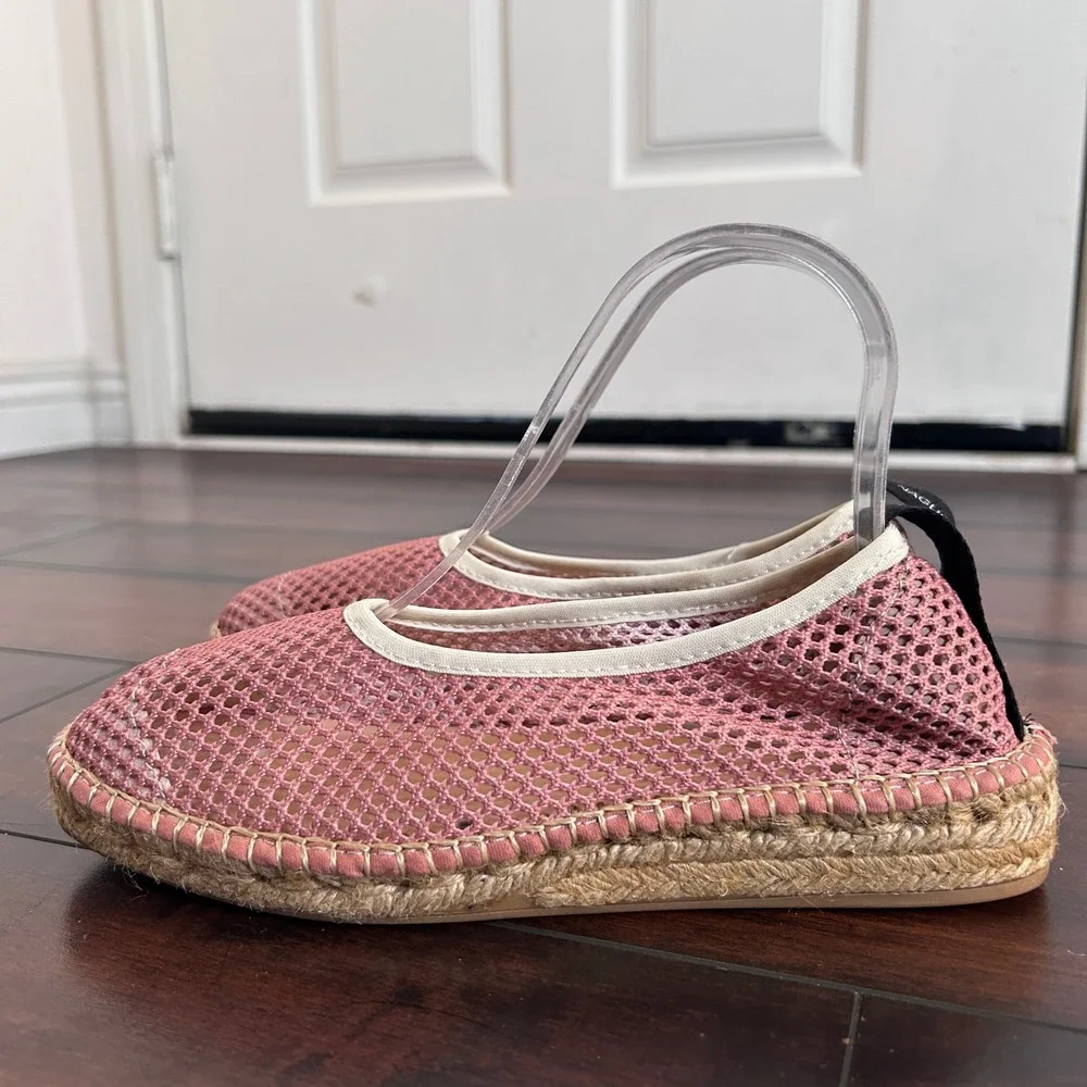 Naguisa Allium Woven Mesh Espadrilles Dusty Rose/Pink Shade NWOB Women size 37